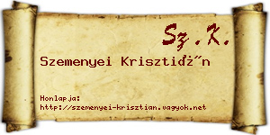 Szemenyei Krisztián névjegykártya