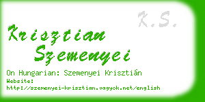 krisztian szemenyei business card
